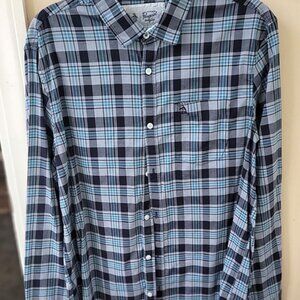 Penquin Men’s long sleeve plaid shirt (L)